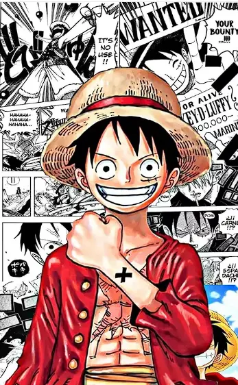  One Piece Luffy Manga Style Poster Personality Anime Poster Glossy Finish Paper Print Hd Poster (Multicolor) 12 x 18 