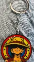 LUFFY ROTATING METAL KEYCHAIN 