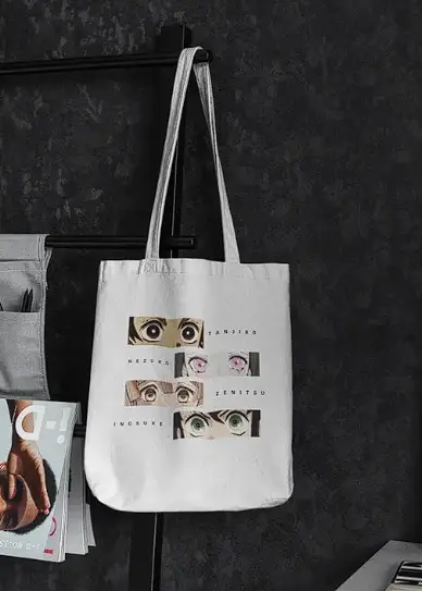 DEMON SLAYER WHITE TOTE BAG