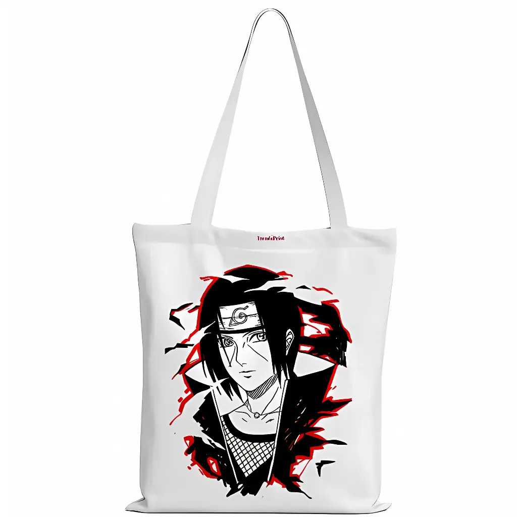 ITACHI UCHIHA WHITE TOTE BAG