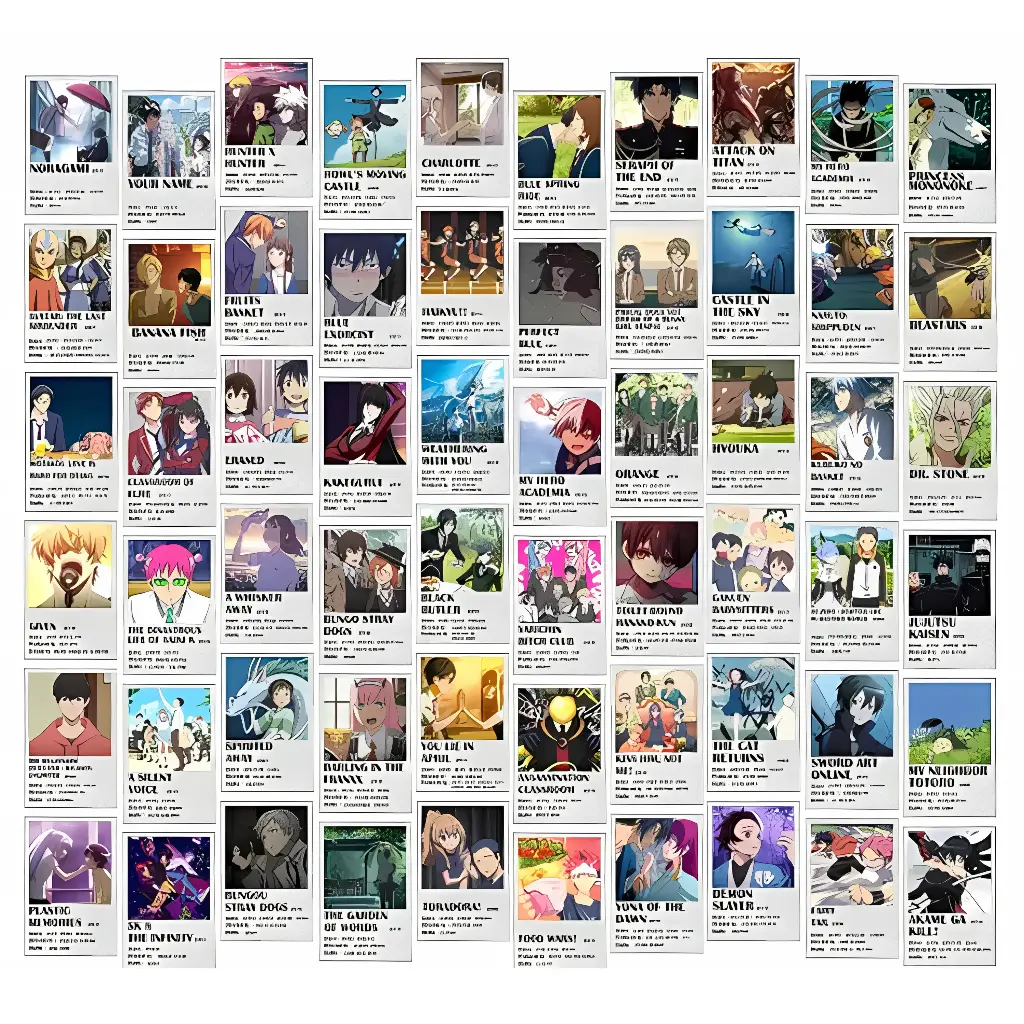 SET OF ANIME MINI POSTERS 60+