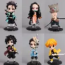 Anime Demon Slayer 6pcs Set Mini Action Figure Height- 7cm 