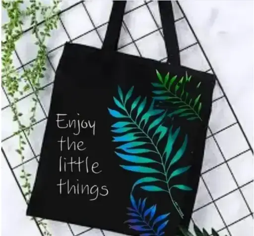 WOMEN QUOTE BLACK TOTE BAG