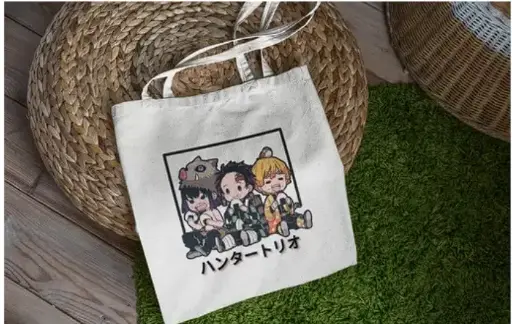 Demon Slayer Tote Bag (White)