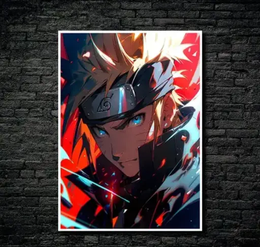 Naruto Uzumaki Anime Wall Poster HD Print Self Adhesive Poster 12*18 Inches And 300 GSM Paper Unframed Poster