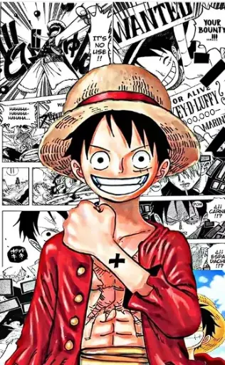  One Piece Luffy Manga Style Poster Personality Anime Poster Glossy Finish Paper Print Hd Poster (Multicolor) 12 x 18 