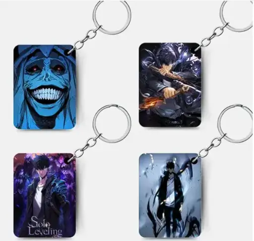 (Pack of 4) Solo Leveling Printed Keychain 