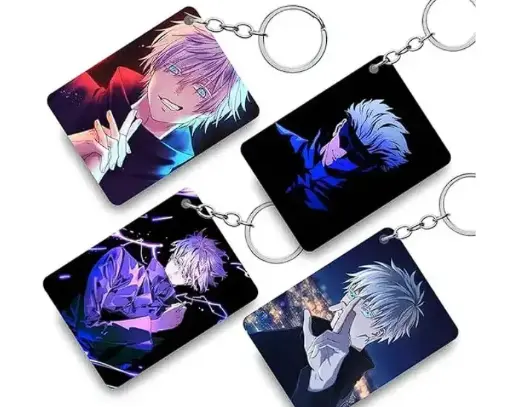 Premium (Pack of 4) Satoru gojo Anime Printed Keychain
