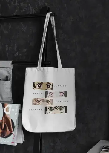 DEMON SLAYER WHITE TOTE BAG