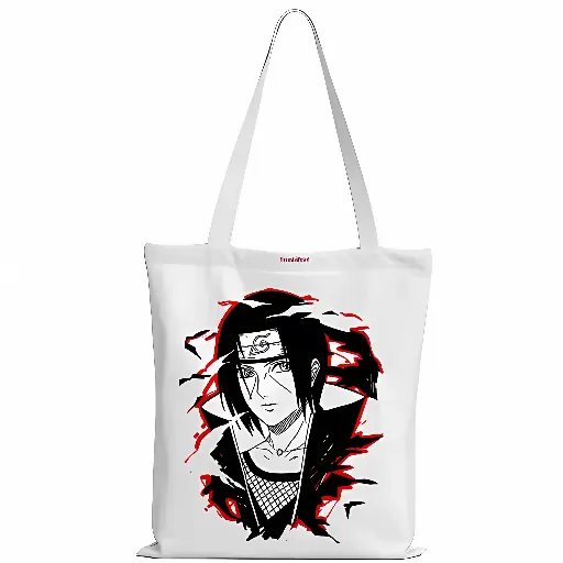 ITACHI UCHIHA WHITE TOTE BAG
