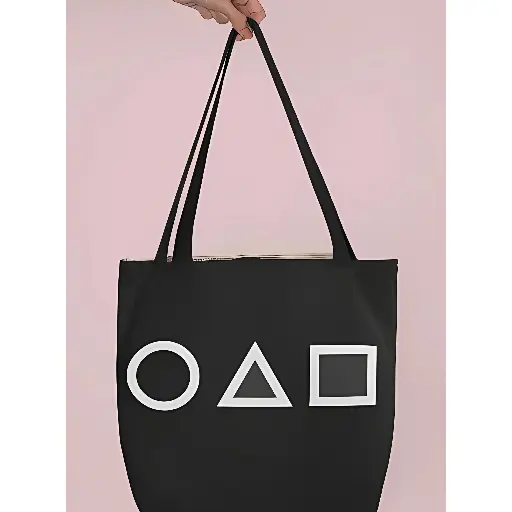 SQUID GAME BLACK TOTE BAG