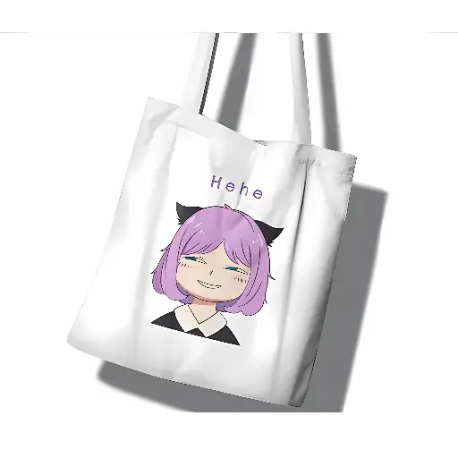 HEHE GIRL BLACK TOTE BAG