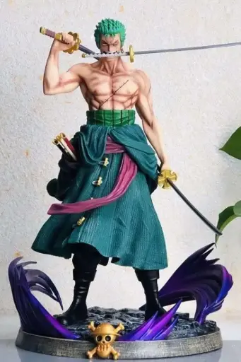 One Piece Roronoa Zoro Standing Action Figure Set Height- 22cm Authentic Design