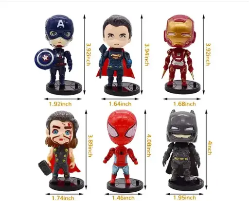 Set of 6 Mini Avengers Action Figure